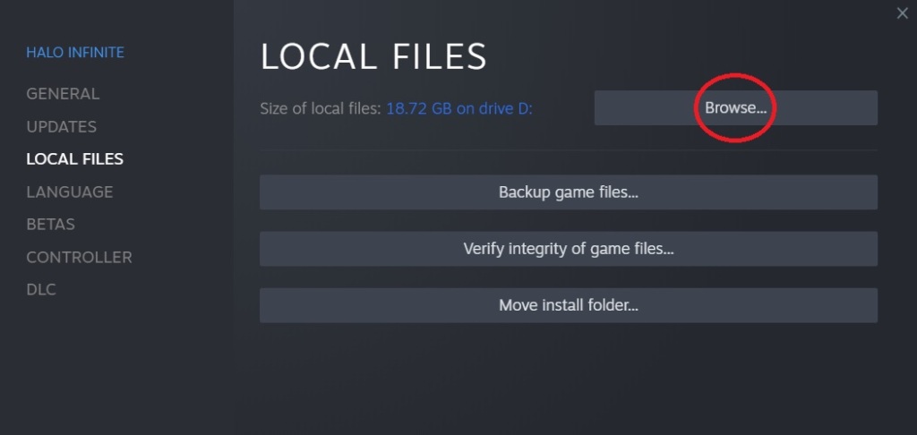 You can browse the local Steam files on Halo Infinite with just a few clicks in your library.